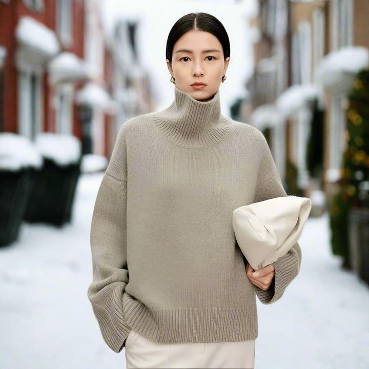 Lune London | Turtleneck Sweater - Knitted Wool Blend - Oversized Fit - Soft and Warm
