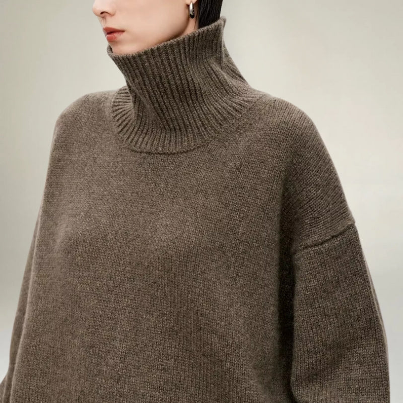 Lune London | Turtleneck Sweater - Knitted Wool Blend - Oversized Fit - Soft and Warm