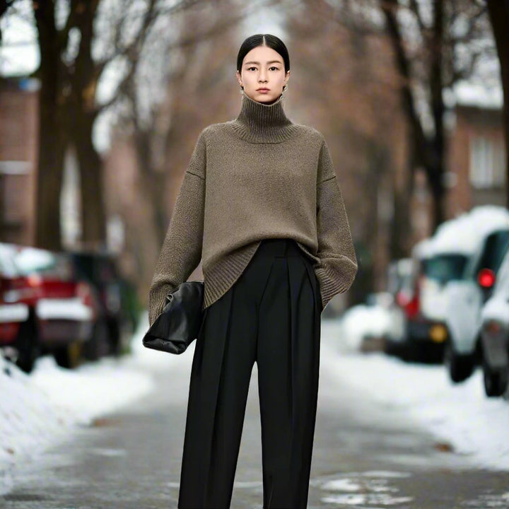 Lune London | Turtleneck Sweater - Knitted Wool Blend - Oversized Fit - Soft and Warm