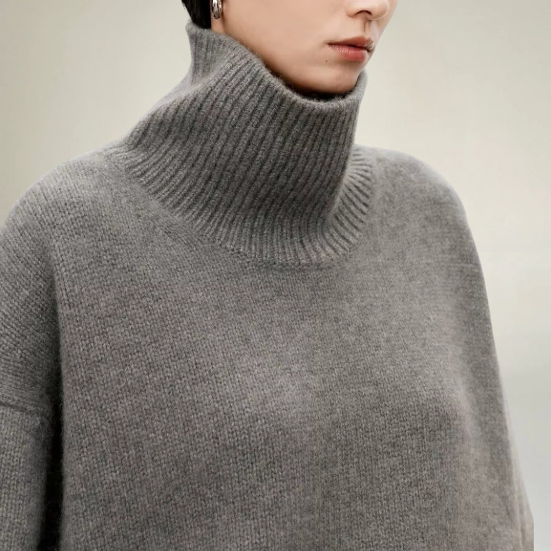 Lune London | Turtleneck Sweater - Knitted Wool Blend - Oversized Fit - Soft and Warm