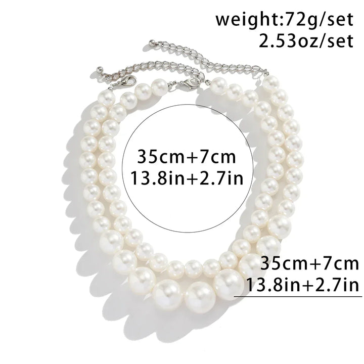 Amarae | Embellished Double Layer Necklaces Set for Women