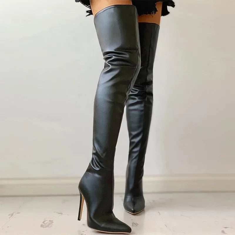 Lune London | Thigh-high Fashion Boots Stiletto Heel
