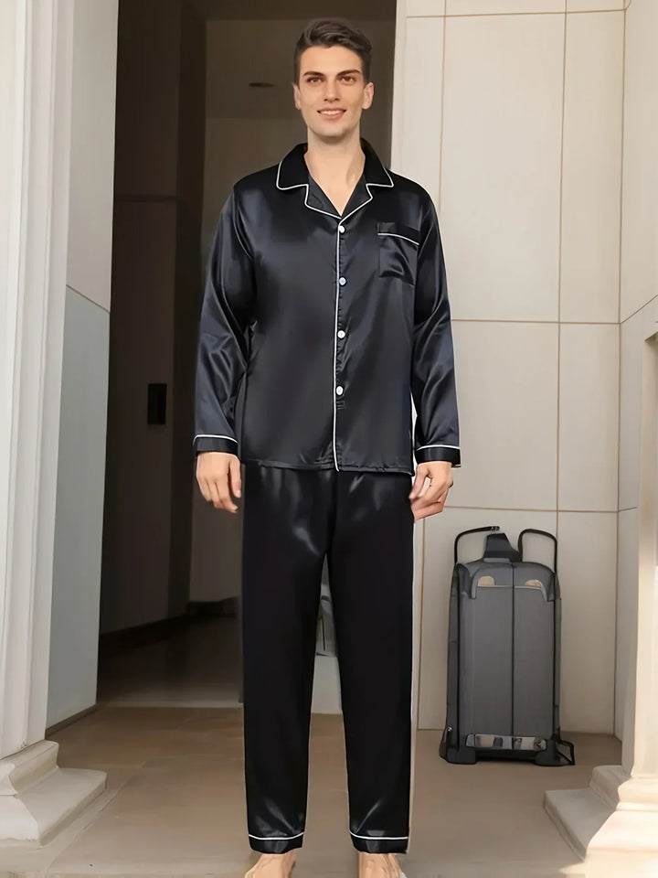 Amarae | Men's Pajama Set In Silk Satin