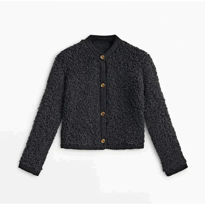 Lune London | Teddy Coat - Oversized Fit - Soft Fur Look - Button Closure - Without Collar