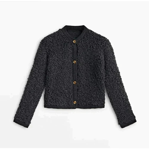 Amarae | Teddy Coat - Oversized Fit - Soft Fur Look - Button Closure - Without Collar