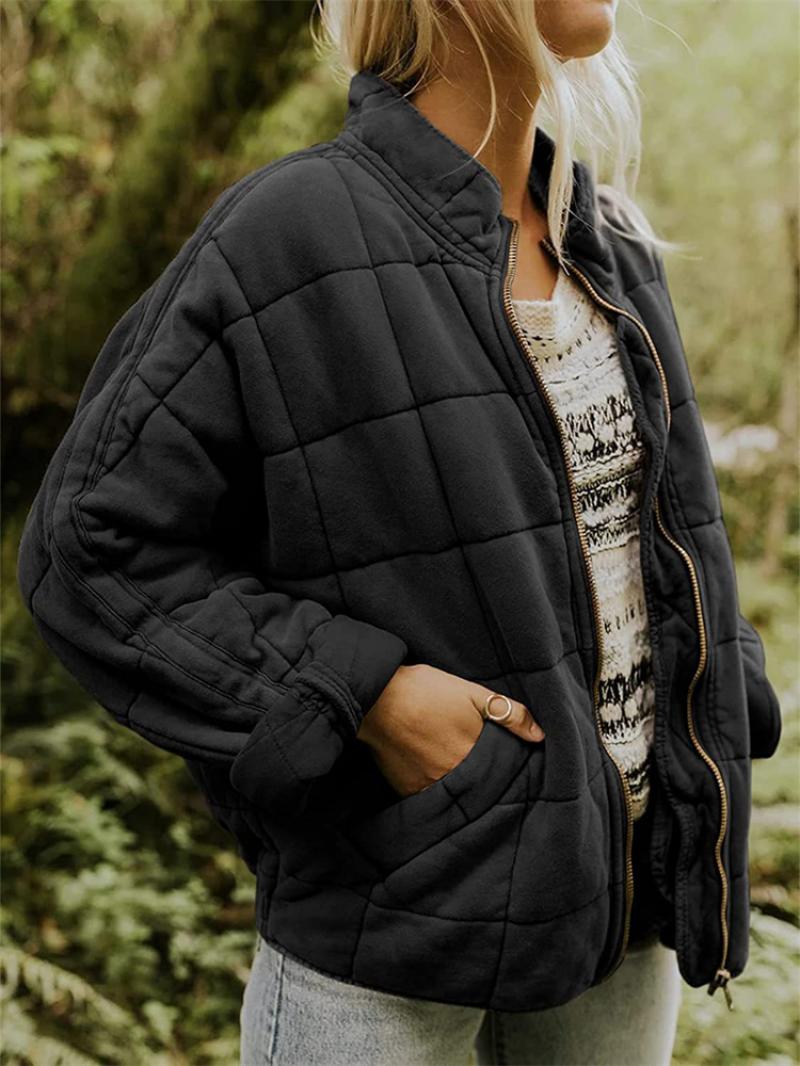 Amarae | Padded jacket - Loose fit - High collar - Zipper - Side pockets
