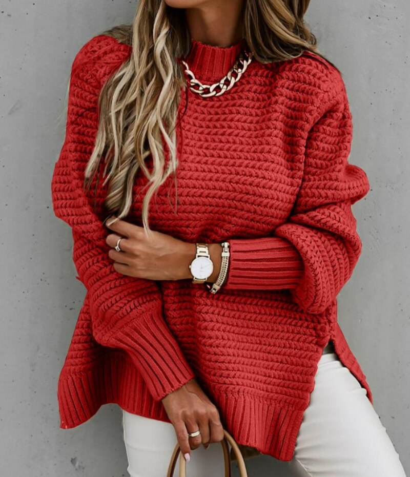 Lune London | Knit Sweater - Oversized Fit - Crew Neck - Long Sleeves - Soft and Comfortable