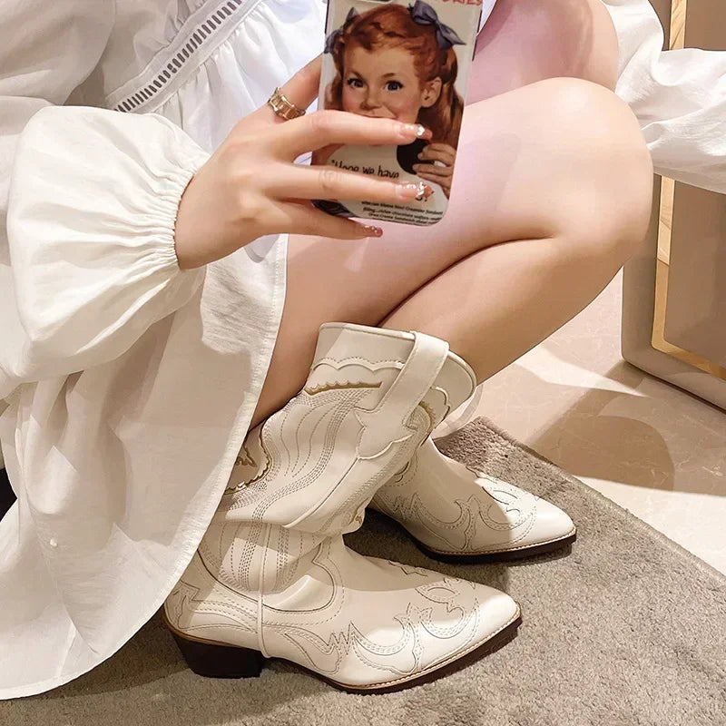 Lune London | Embroidered Cowboy Boots