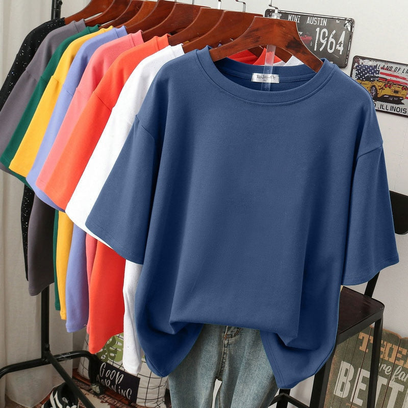 Amarae | Cozy Cotton Basic: Plus-Size T-Shirt for Women