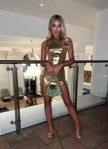 Amarae | Metallic Mini Dress