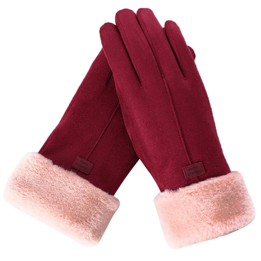 Amarae - Chic and Stylish Winter Furry Gloves for Women
