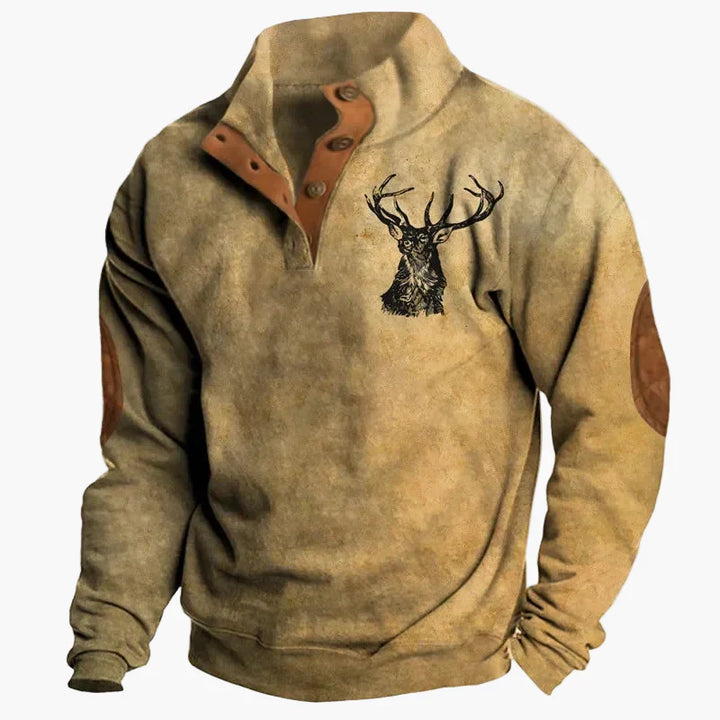 Amarae | Vintage Western Sweatshirt with ethnic pattern and high collar - Casual pullover
