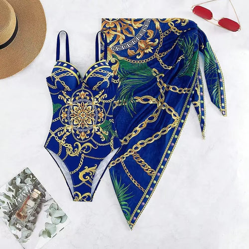 Amarae | Luxury New Two Pieces Women Bikini Set Push Up Floral Print Bikini Strappy Bandage Swimwear Brazilian Bikini Swimsuit