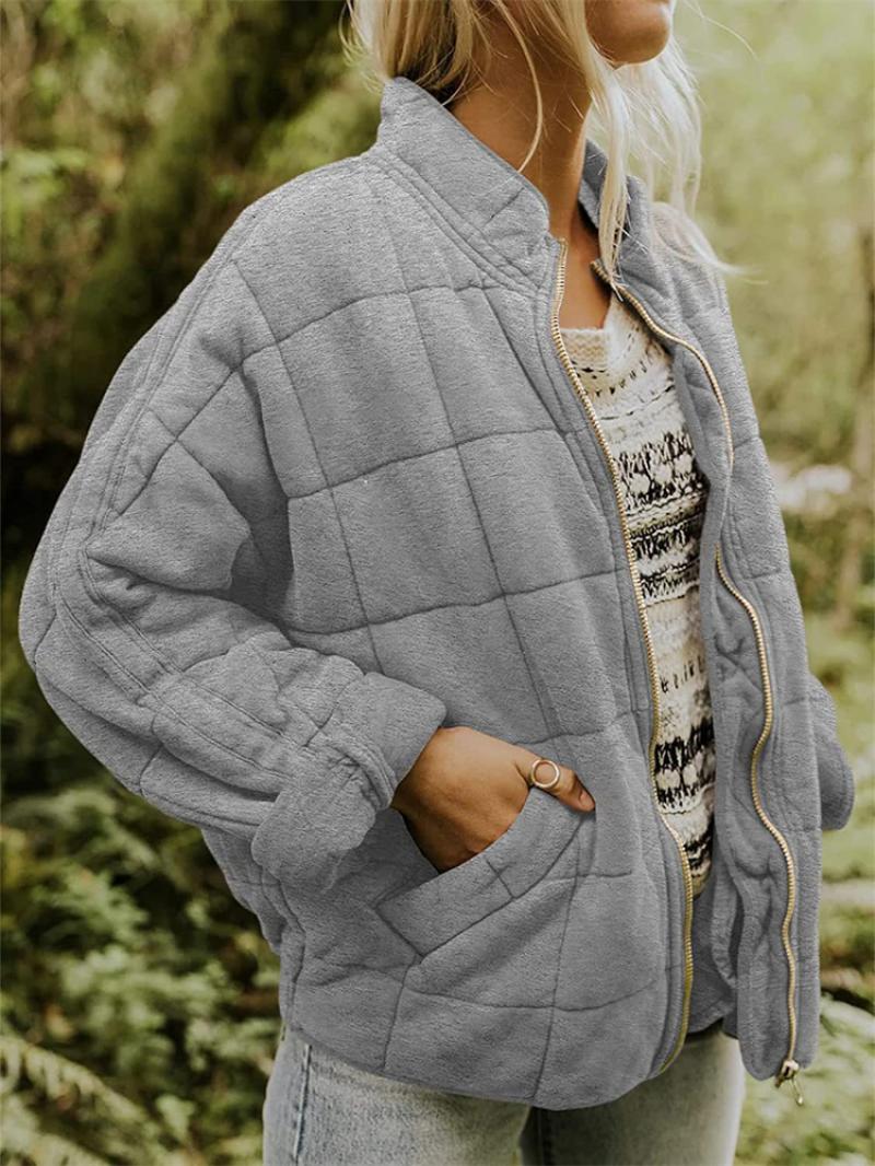 Amarae | Padded jacket - Loose fit - High collar - Zipper - Side pockets