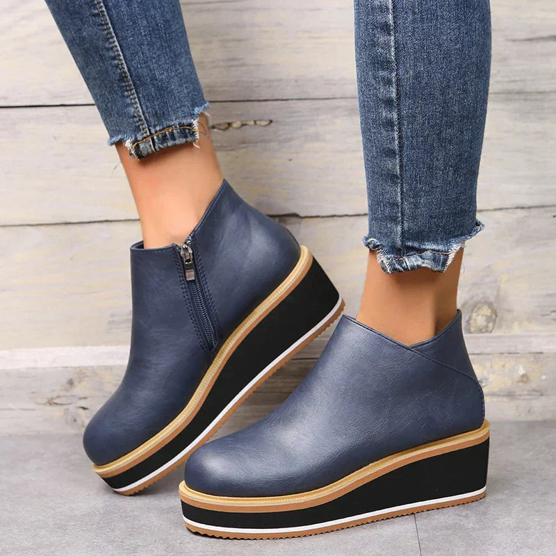 Lune London | Women's ankle boots with platform and side zipper