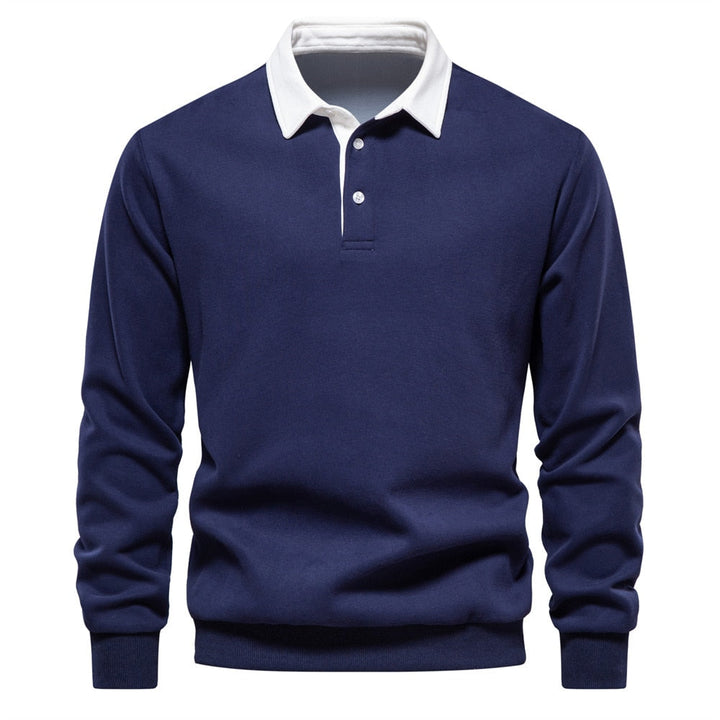 Lune London | Long sleeve polo collar sweatshirt