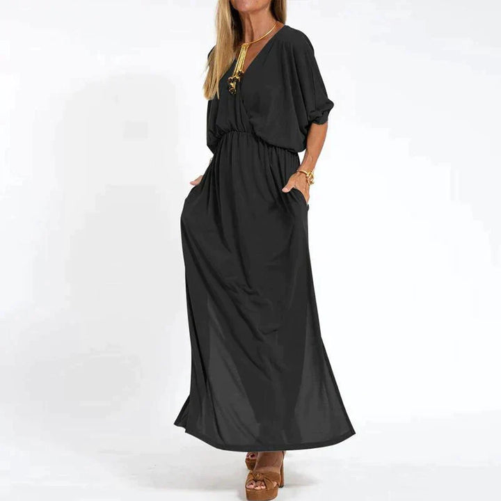 Lune London | Elegant Boho Maxi Dress with Waistband
