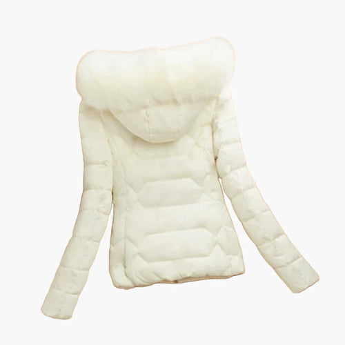 Amarae | Quilted winter jacket with hood and large collar - Elegant urban style for cold days