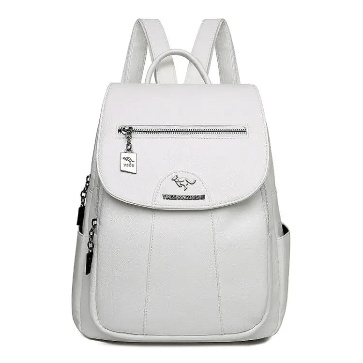 Lune London | Large Leather Backpack with Anti-Theft Protection for Women
