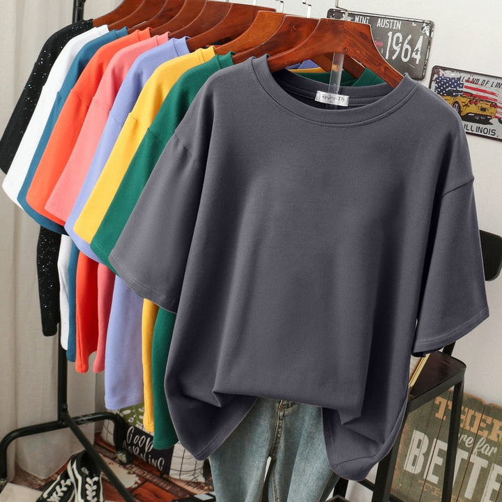 Amarae | Cozy Cotton Basic: Plus-Size T-Shirt for Women