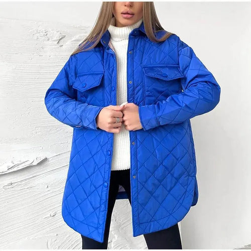 Amarae | Padded Jacket - Elegant - Button Closure, Spacious Pockets - Ideal for Autumn