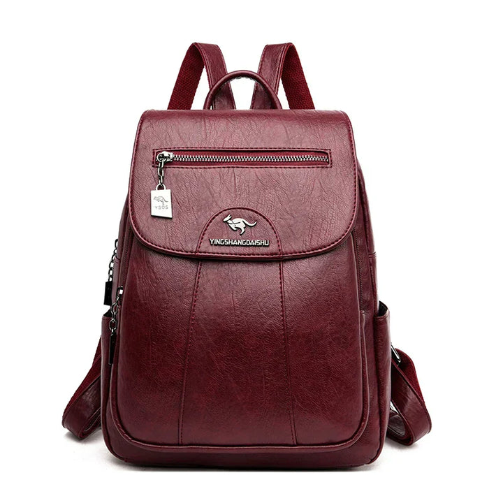 Lune London | Large Leather Backpack with Anti-Theft Protection for Women