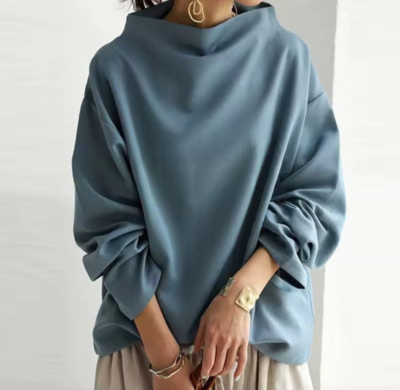 Lune London | Elegant Loose-Fit Turtleneck Blouse