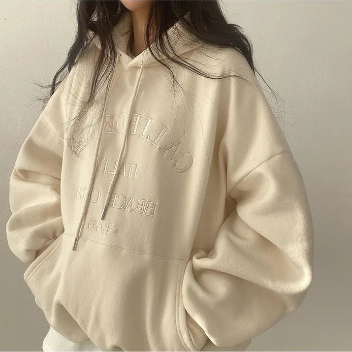 Lune London | Oversized Women's Hoodie With Embroidery