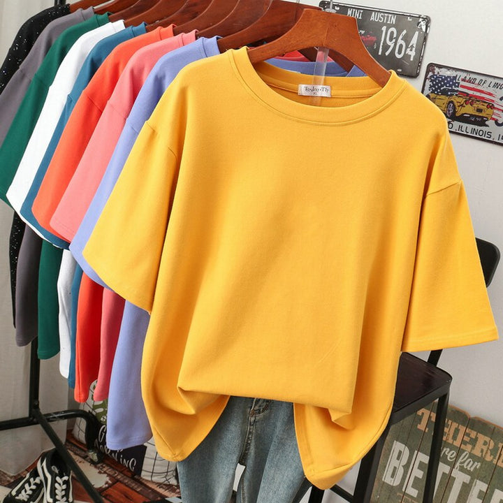 Amarae | Cozy Cotton Basic: Plus-Size T-Shirt for Women
