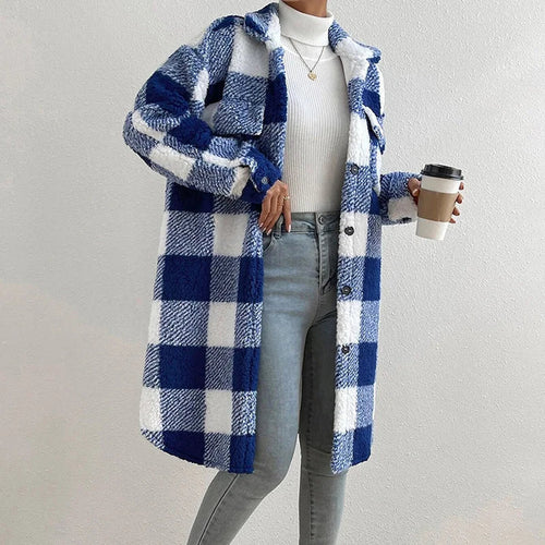 Amarae | Check jacket with polar fleece