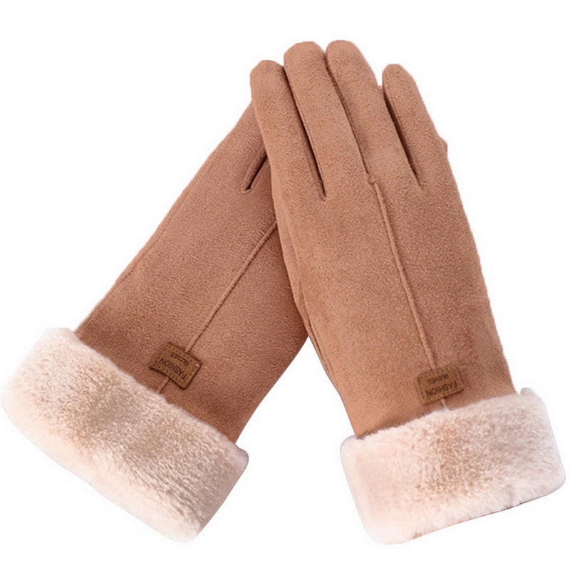 Amarae - Chic and Stylish Winter Furry Gloves for Women