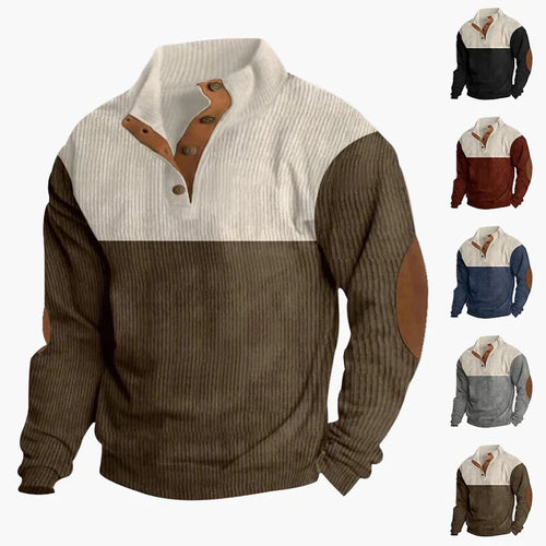 Amarae | Retro knit sweater with button placket - Trendy casual sweater for autumn and winter