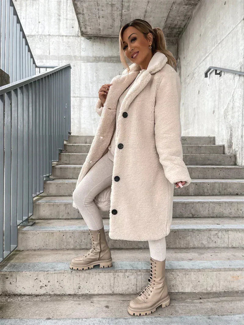 Amarae - Long coat in lambskin