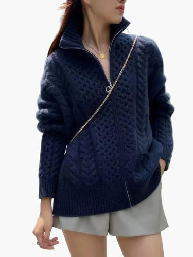 Amarae | Knit vest with twisted pattern, casual cardigan, fashionable for everyday and leisure