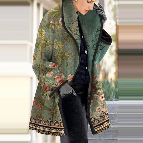Amarae | Women's floral jacquard kimono coat for elegant layering