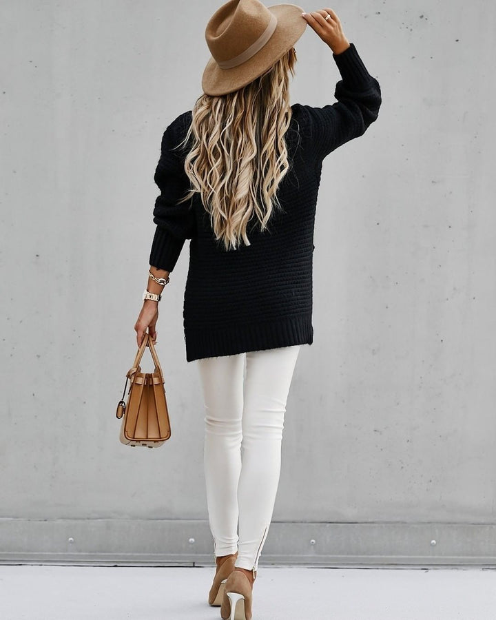 Lune London | Knit Sweater - Oversized Fit - Crew Neck - Long Sleeves - Soft and Comfortable