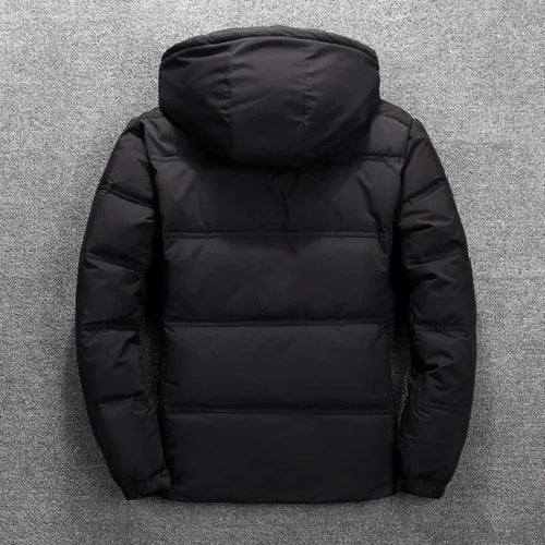 Amarae | Winter down jacket with windproof and removable hood for men