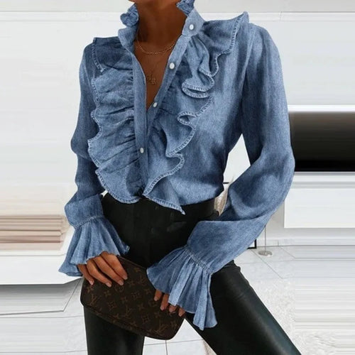 Amarae | Gathered Blouse with Long Sleeves