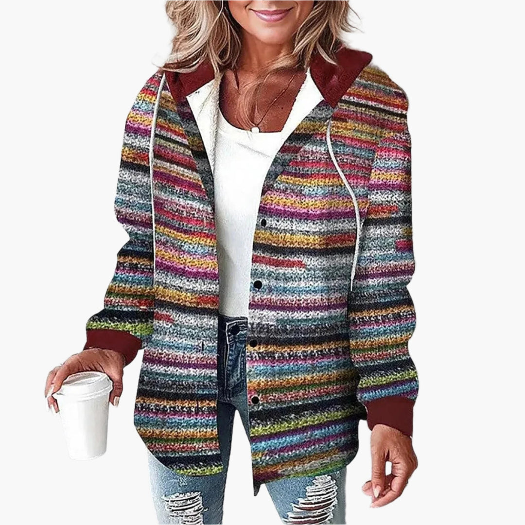 Amarae | Casual checked jacket with hood - Casual autumn-winter style
