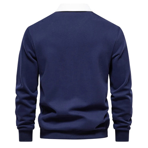 Amarae | Long sleeve polo collar sweatshirt