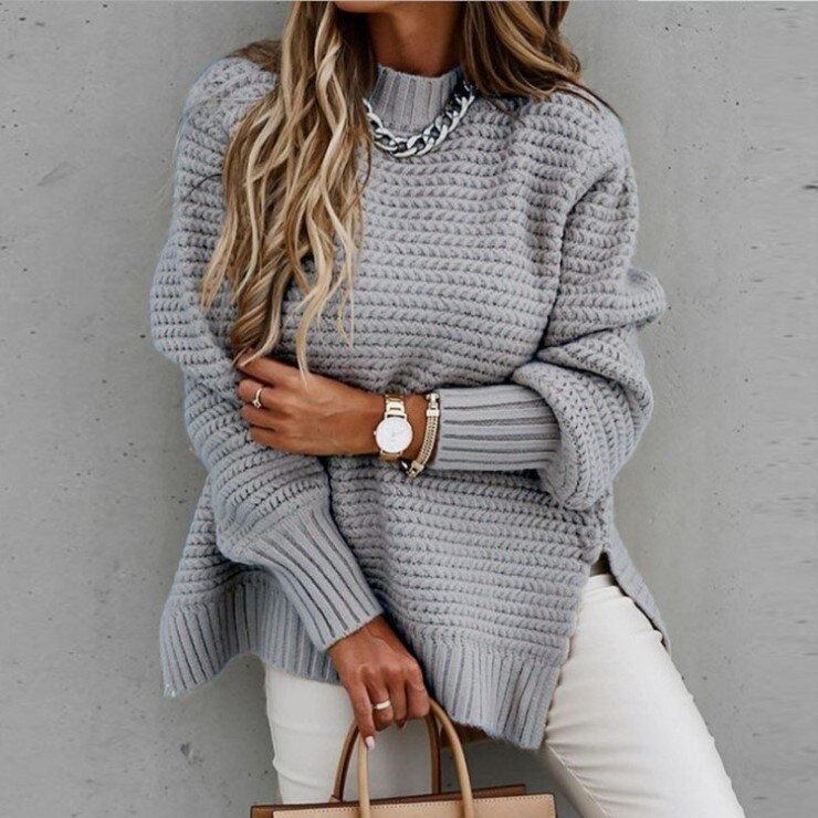 Lune London | Knit Sweater - Oversized Fit - Crew Neck - Long Sleeves - Soft and Comfortable