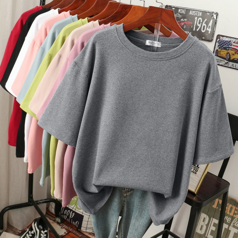 Amarae | Cozy Cotton Basic: Plus-Size T-Shirt for Women