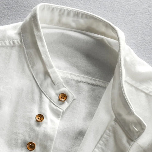 Amarae | Men's Long Sleeve Shirt Made Of Linen and Cotton In Japanese Style