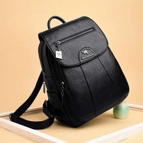 Amarae | Large Leather Backpack with Anti-Theft Protection for Women