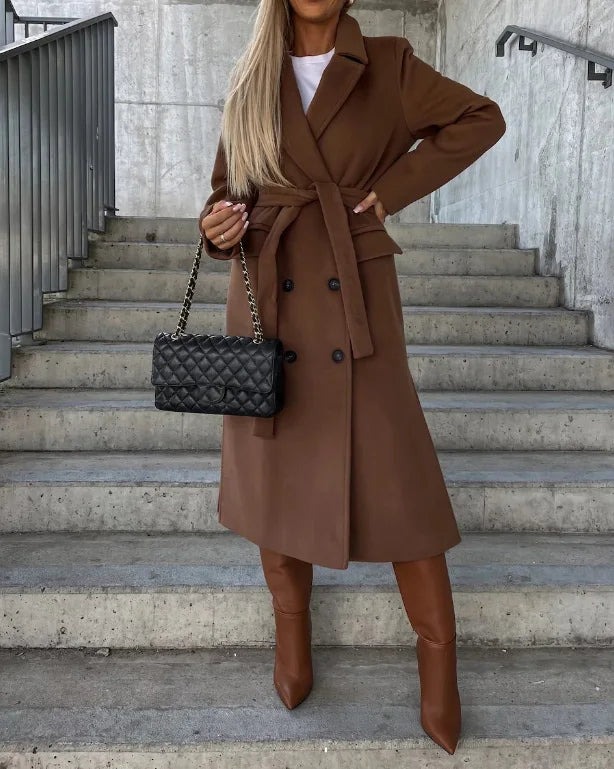 Lune London | Elegant Quilted Winter Coat with Belt