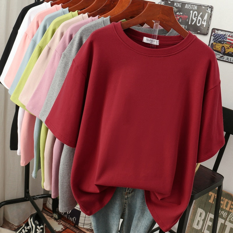 Amarae | Cozy Cotton Basic: Plus-Size T-Shirt for Women