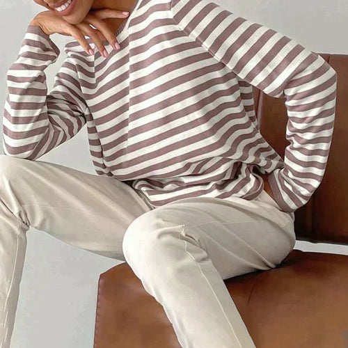 Amarae | Elegant Striped T-Shirt Light Fabric