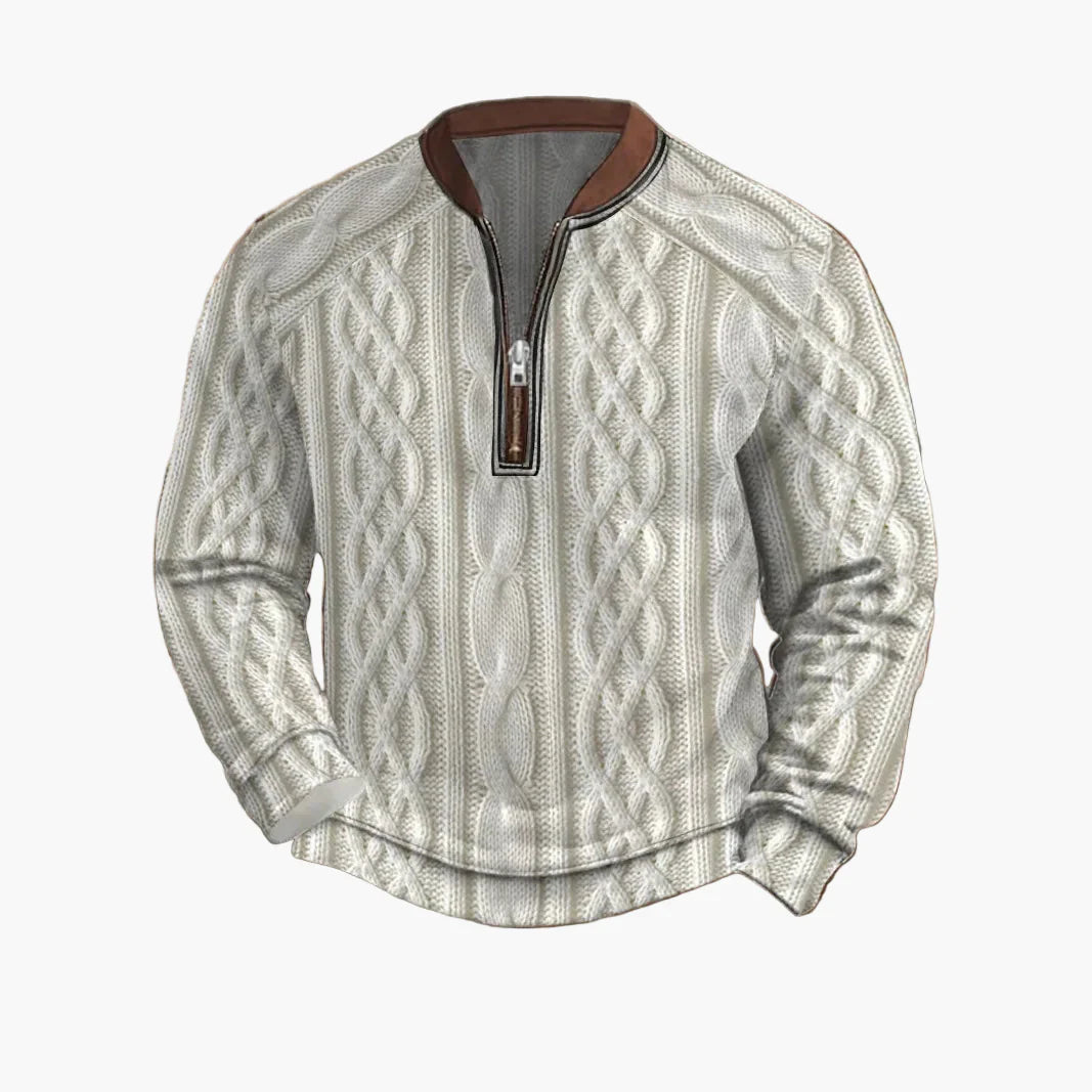 Lune London | Knitted sweater with zipper - Modern casual look for autumn and spring