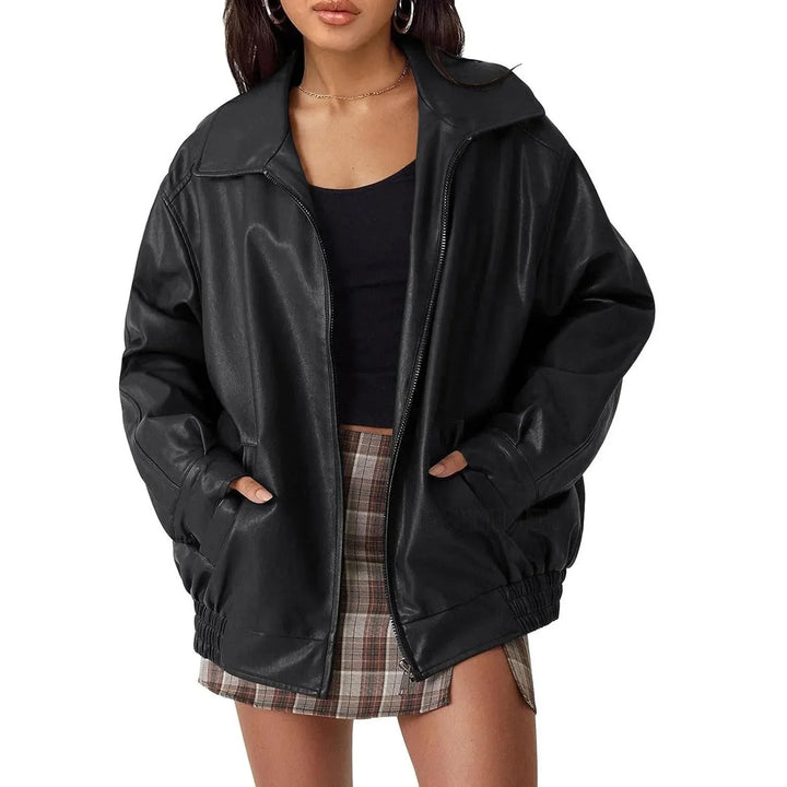 Lune London | Oversized Leather Jacket