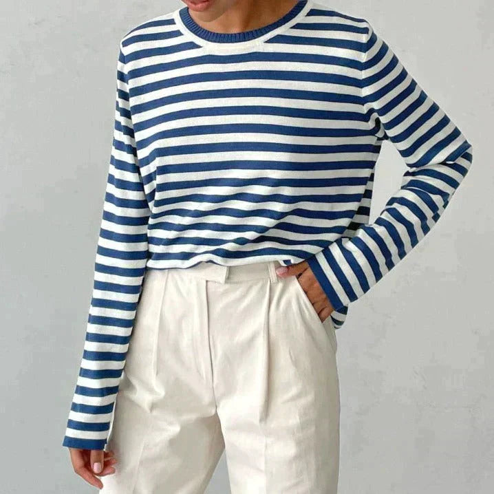 Lune London | Elegant Striped T-Shirt Light Fabric